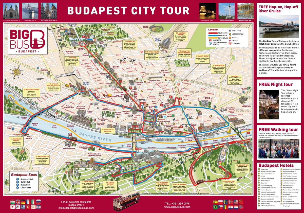 Plan des Big Bus de Budapest