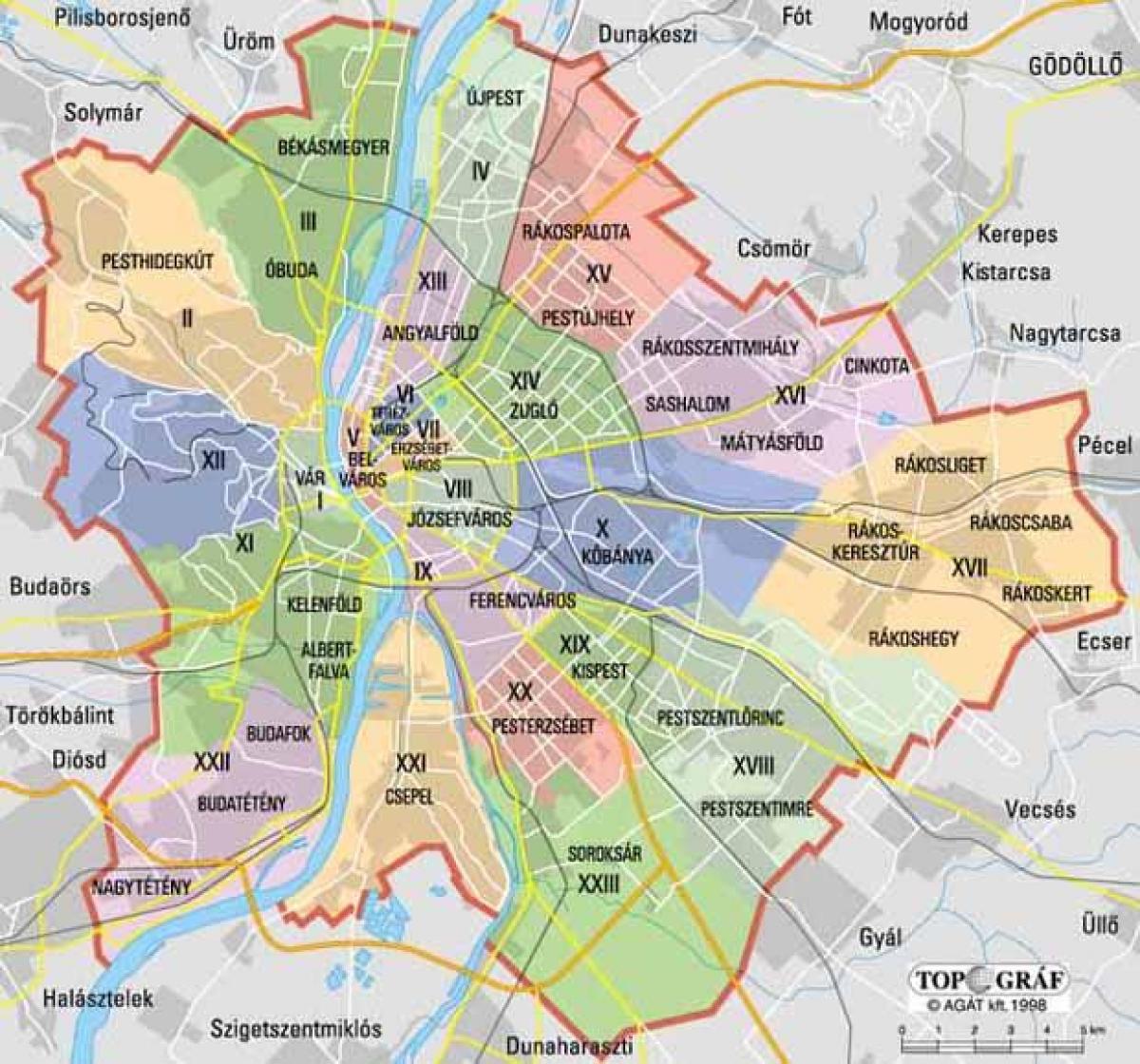 Plan districts Budapest