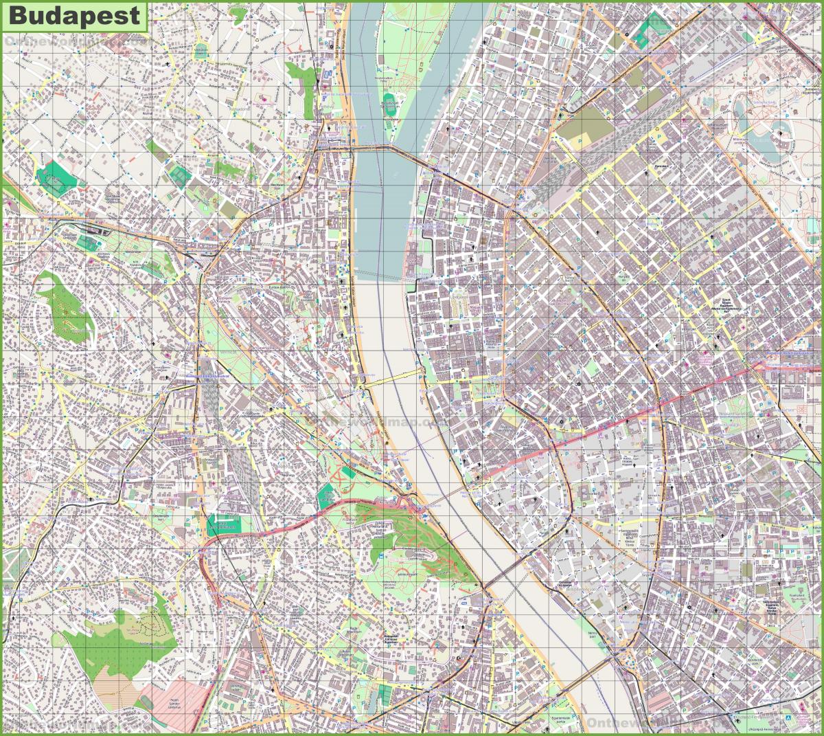 Plan des rues de Budapest