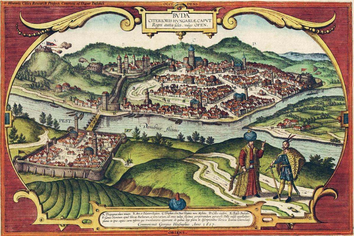 Plan antique de Budapest